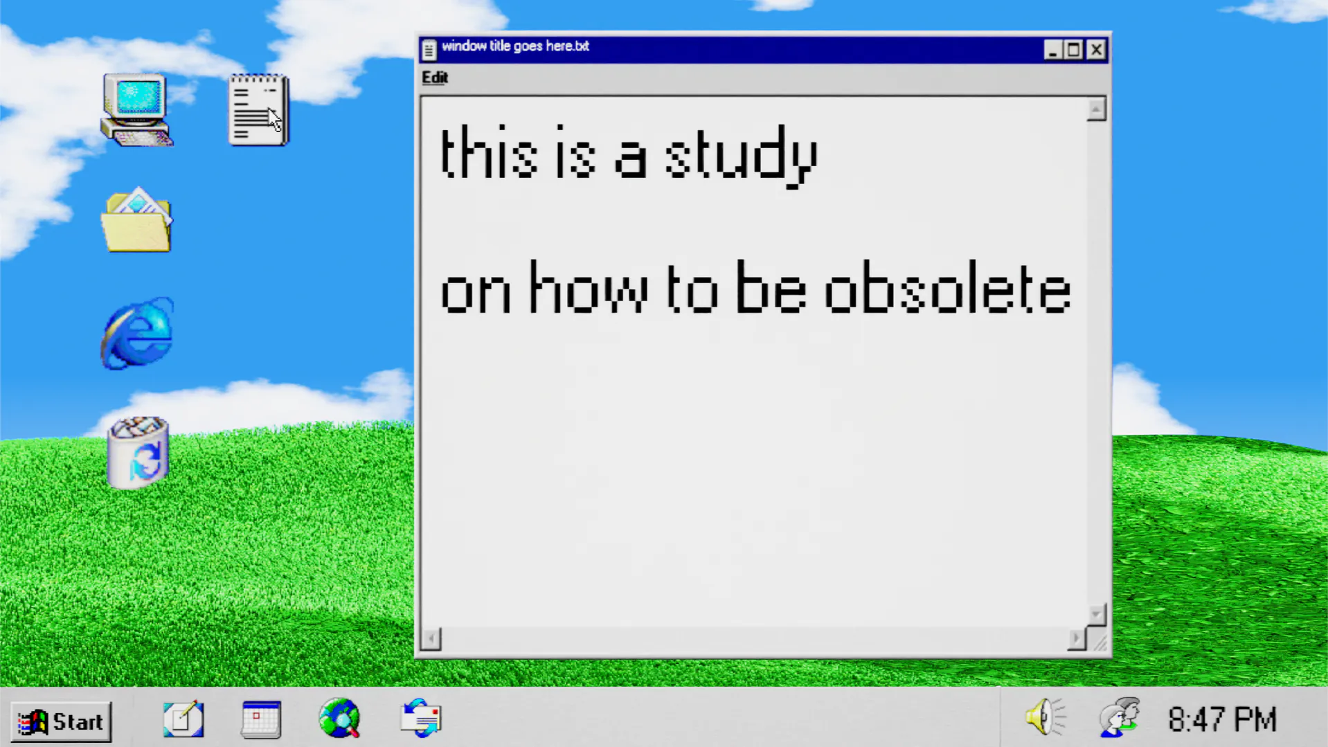 HOW TO BE OBSOLETE